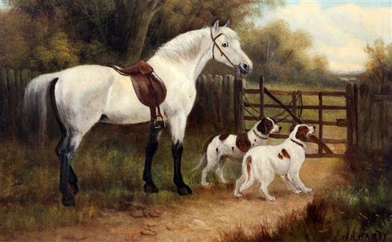 William Howard Hardy (19th C.) Studies of horses and gundogs 15 x 23in.